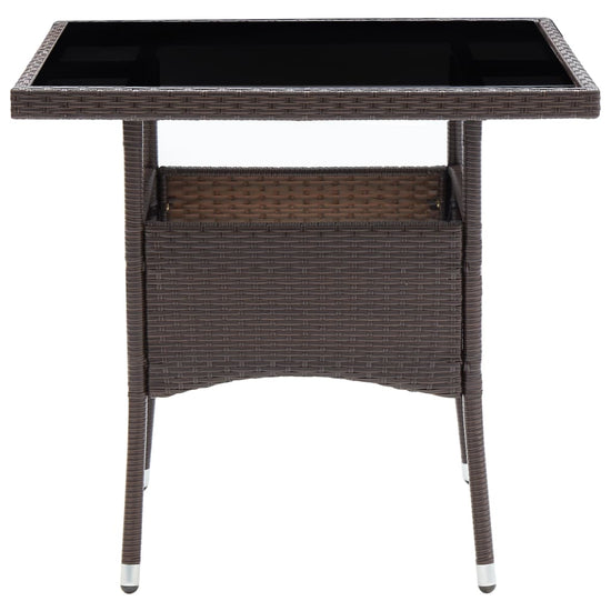 Tuintafel poly rattan bruin MeubelReus