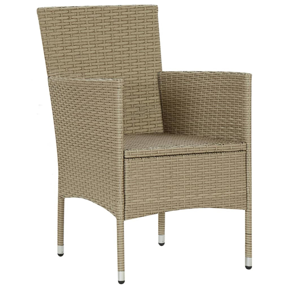 Tuinstoelen 2 st poly rattan beige MeubelReus