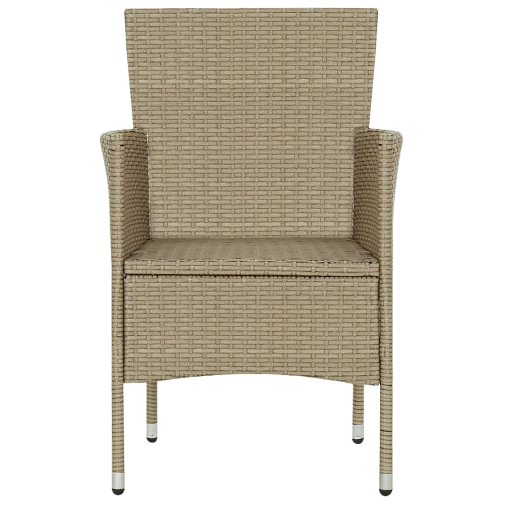Tuinstoelen 2 st poly rattan beige MeubelReus