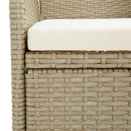 Tuinstoelen 2 st poly rattan beige MeubelReus