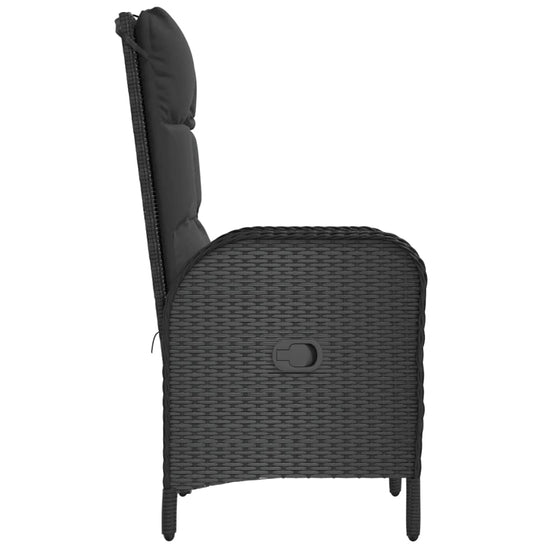 Tuinstoelen 2 st poly rattan zwart MeubelReus