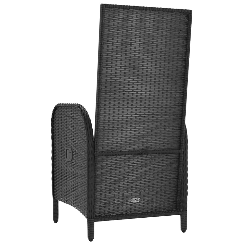 Tuinstoelen 2 st poly rattan zwart MeubelReus