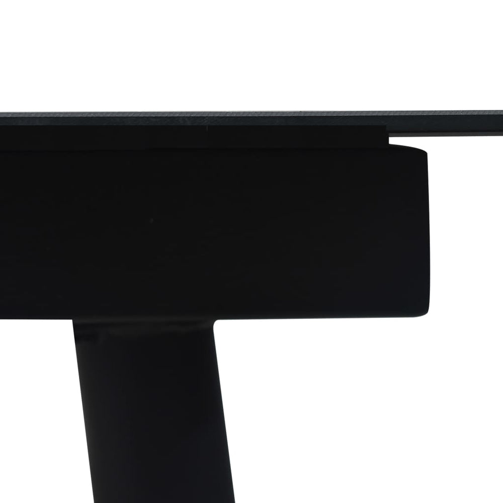 Tuintafel 150x80x74 cm staal en glas zwart MeubelReus
