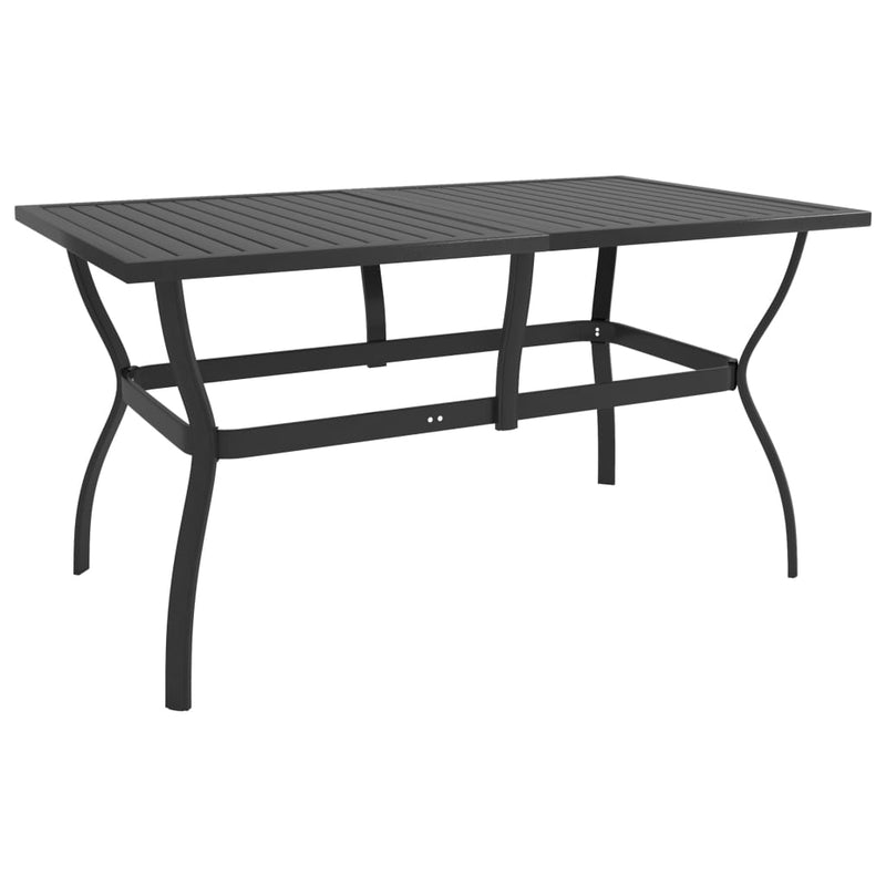 Tuintafel 140x80x72 cm staal antraciet MeubelReus