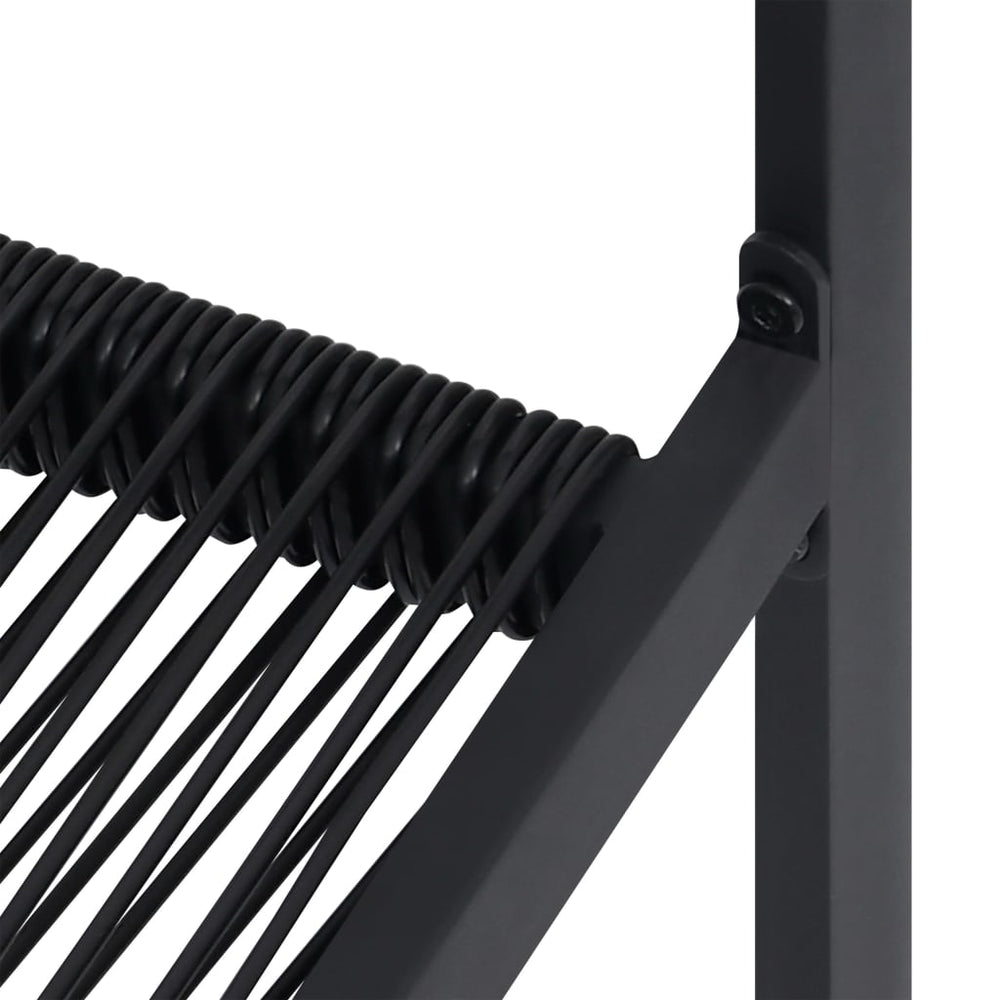 Tuinstoelen 4 st PVC-rattan zwart MeubelReus