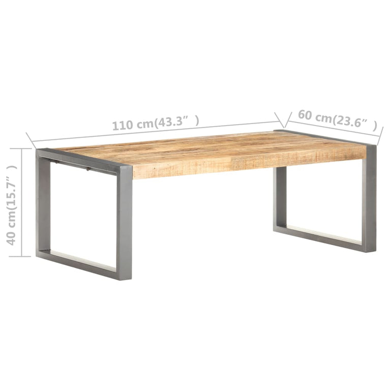 Salontafel 110x60x40 cm ruw mangohout MeubelReus