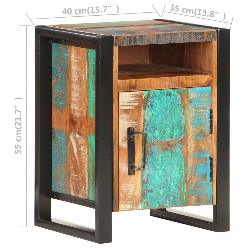 Nachtkastje 40x35x55 cm massief gerecycled hout MeubelReus