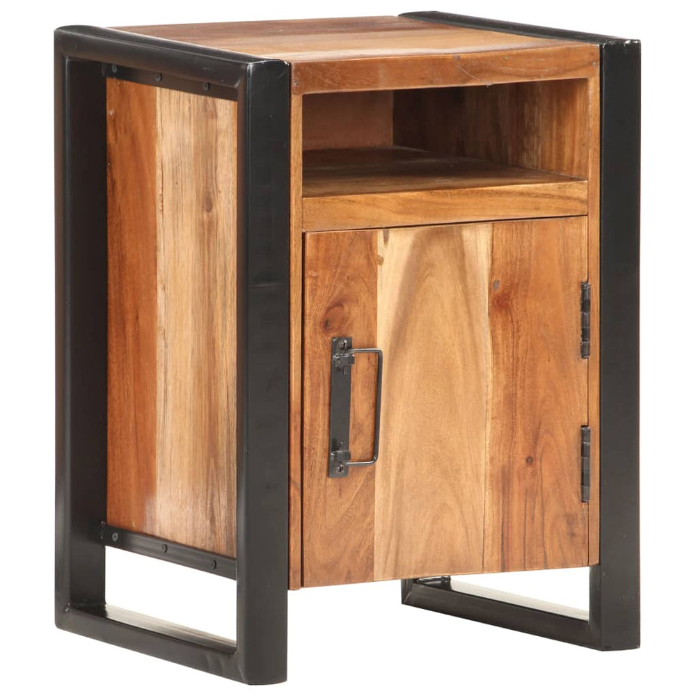 Nachtkast 40x35x55 cm massief acaciahout met sheesham afwerking MeubelReus