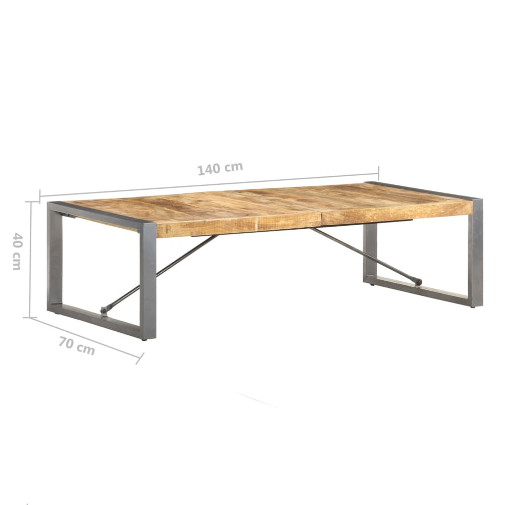 Salontafel 140x70x40 cm ruw mangohout MeubelReus
