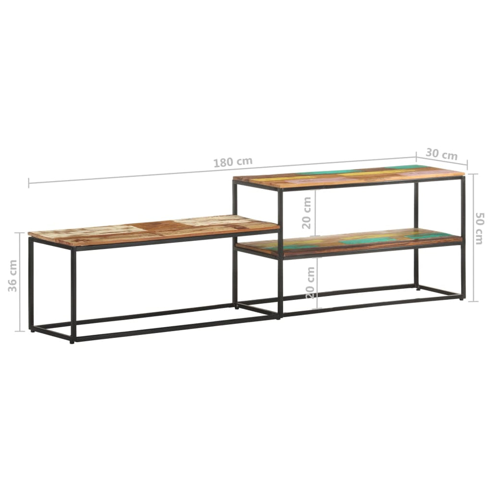 Tv-meubel 180x30x50 cm massief gerecycled hout MeubelReus
