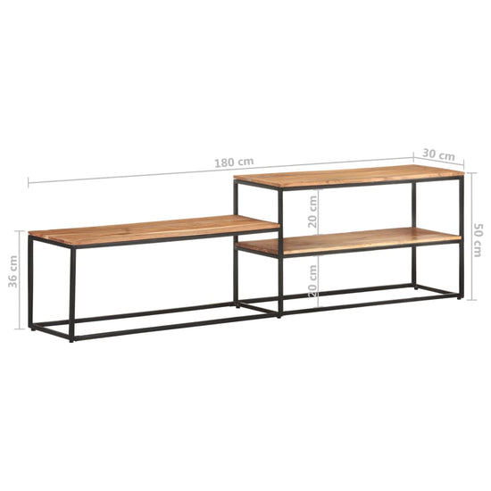 Tv-meubel 180x30x50 cm massief acaciahout MeubelReus