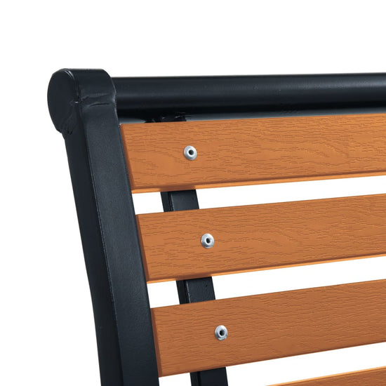 Tuinstoelen 2 st staal en HKC zwart en bruin MeubelReus