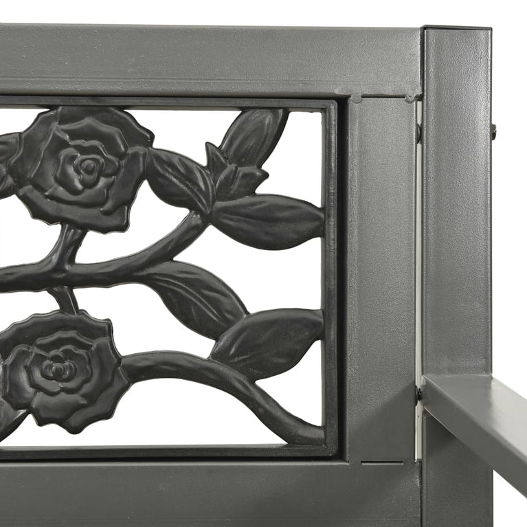 Tuinbank 125 cm staal grijs