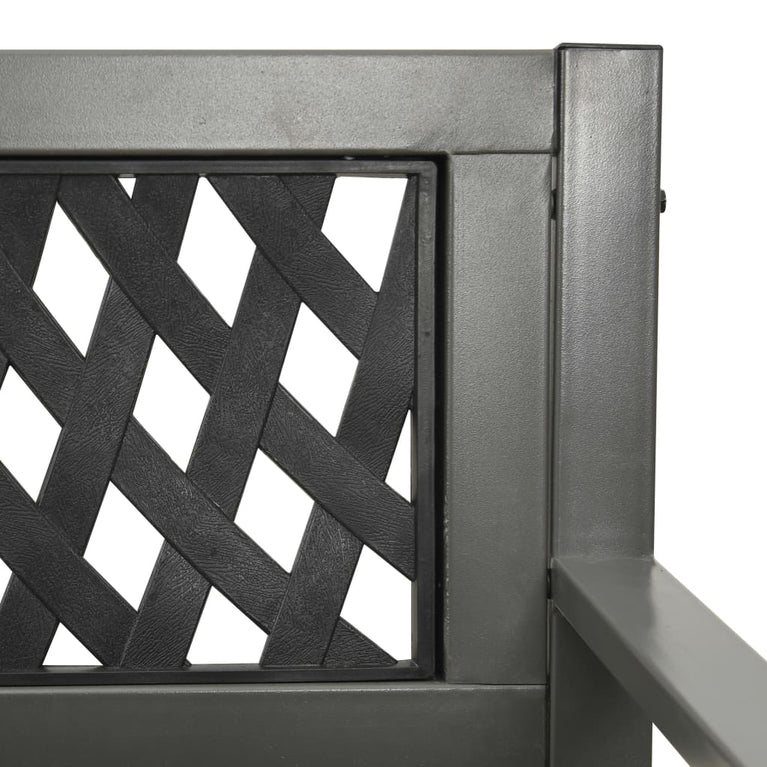 Tuinbank 125 cm staal grijs MeubelReus