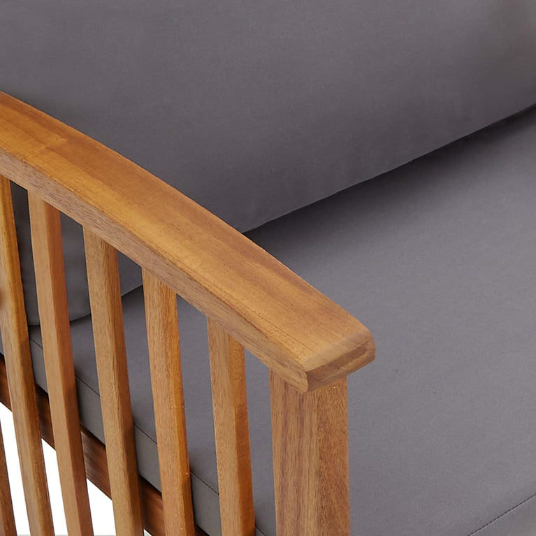 2-delige Loungeset met kussens massief acaciahout MeubelReus