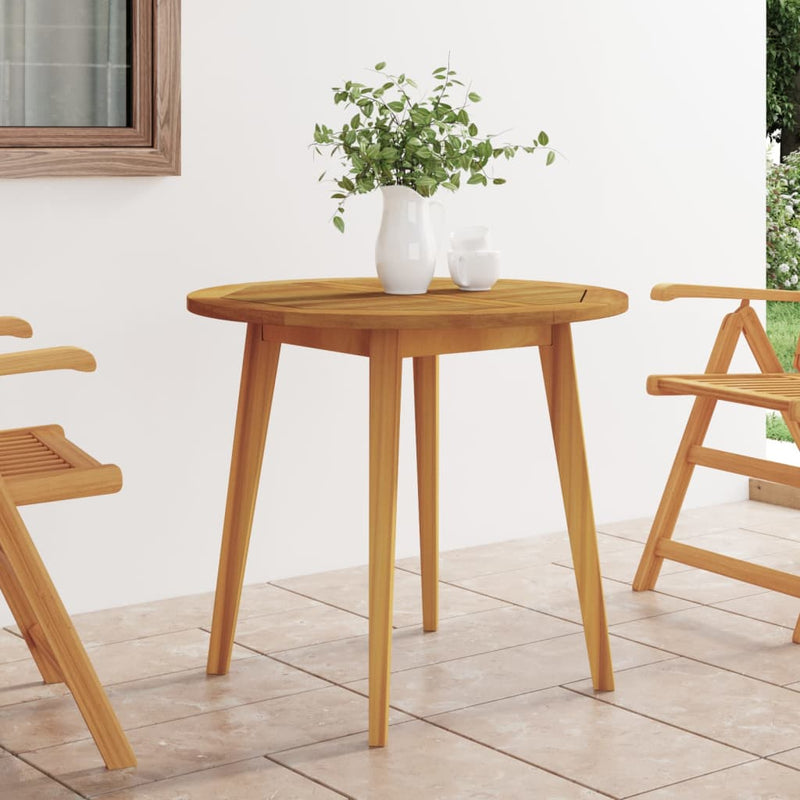 Tuintafel Ø85x75 cm massief acaciahout MeubelReus