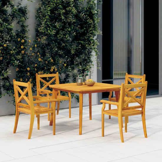 Tuintafel 110x110x75 cm massief acaciahout MeubelReus