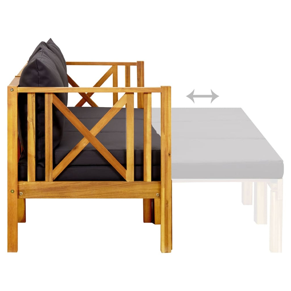 Tuinbank 3-zits met kussens 179 cm massief acaciahout MeubelReus