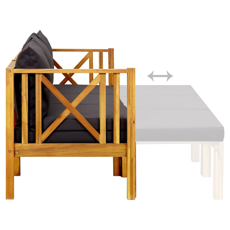 Tuinbank 3-zits met kussens 179 cm massief acaciahout MeubelReus