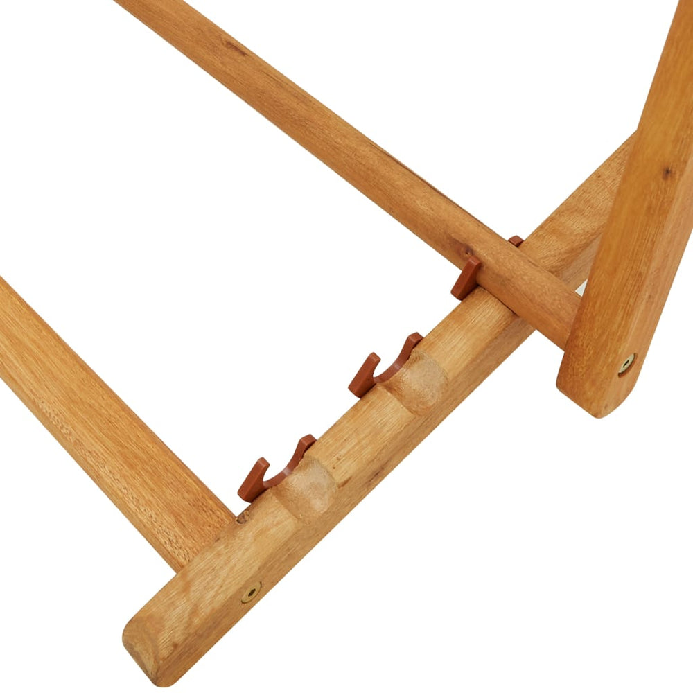 Strandstoel inklapbaar massief eucalyptushout en stof zwart MeubelReus