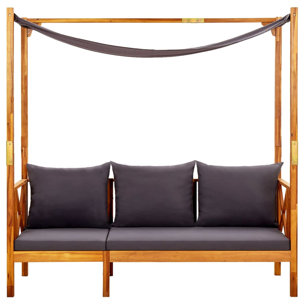 Tuinbank met luifel massief acaciahout MeubelReus