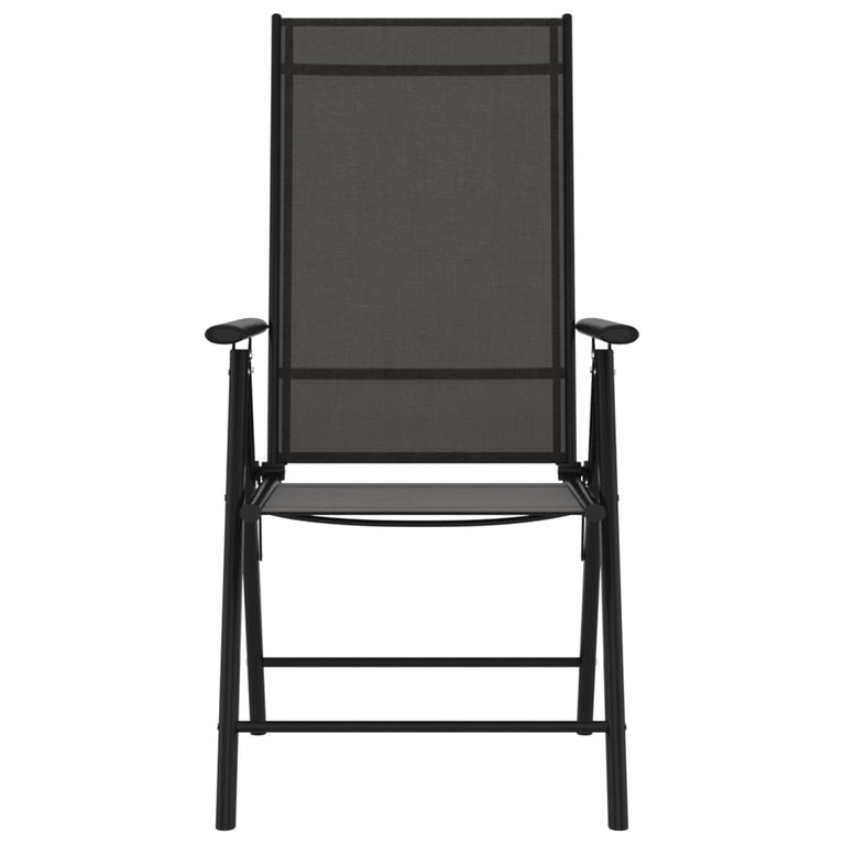 Tuinstoelen 6 st inklapbaar textileen zwart MeubelReus