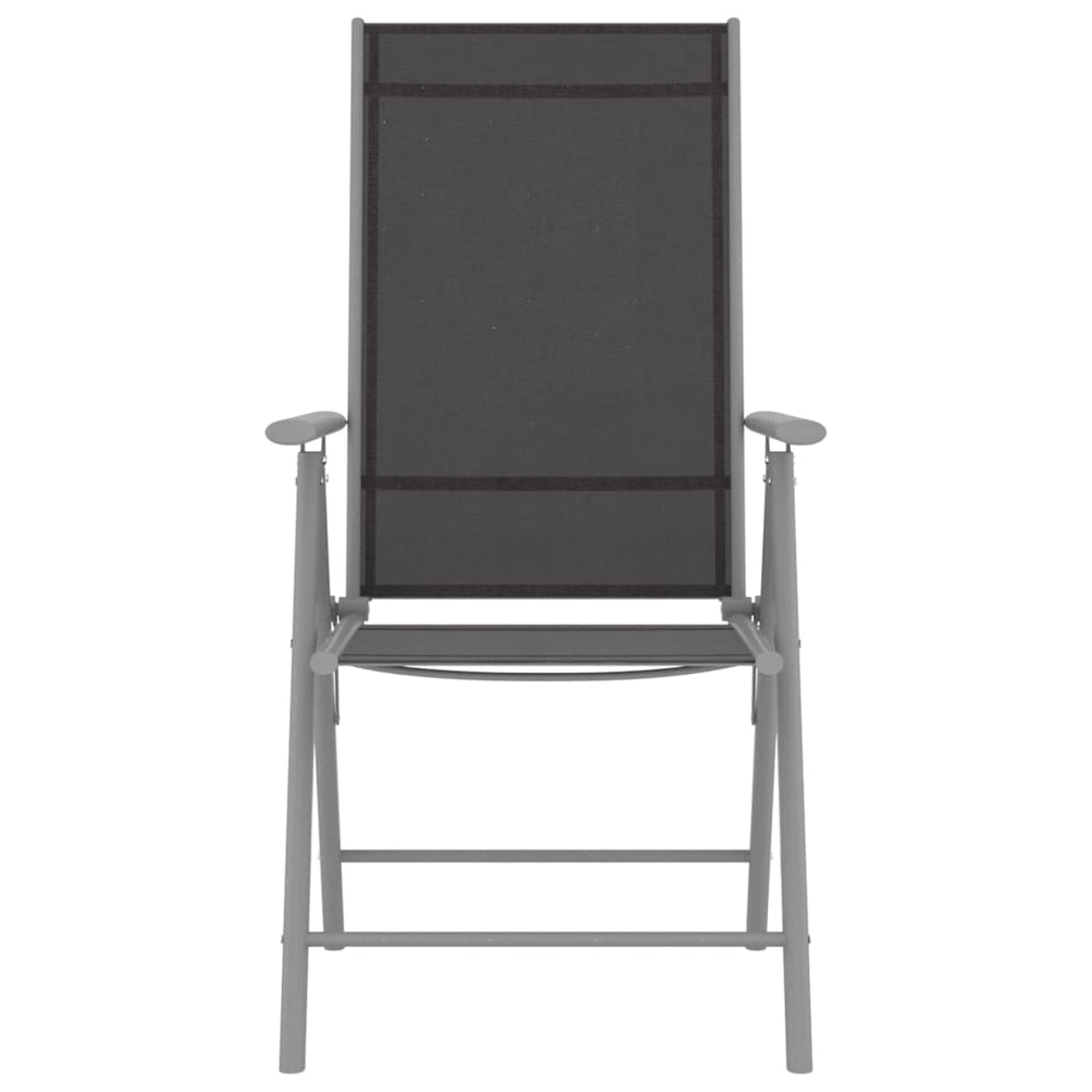 Tuinstoelen 4 st inklapbaar textileen zwart MeubelReus