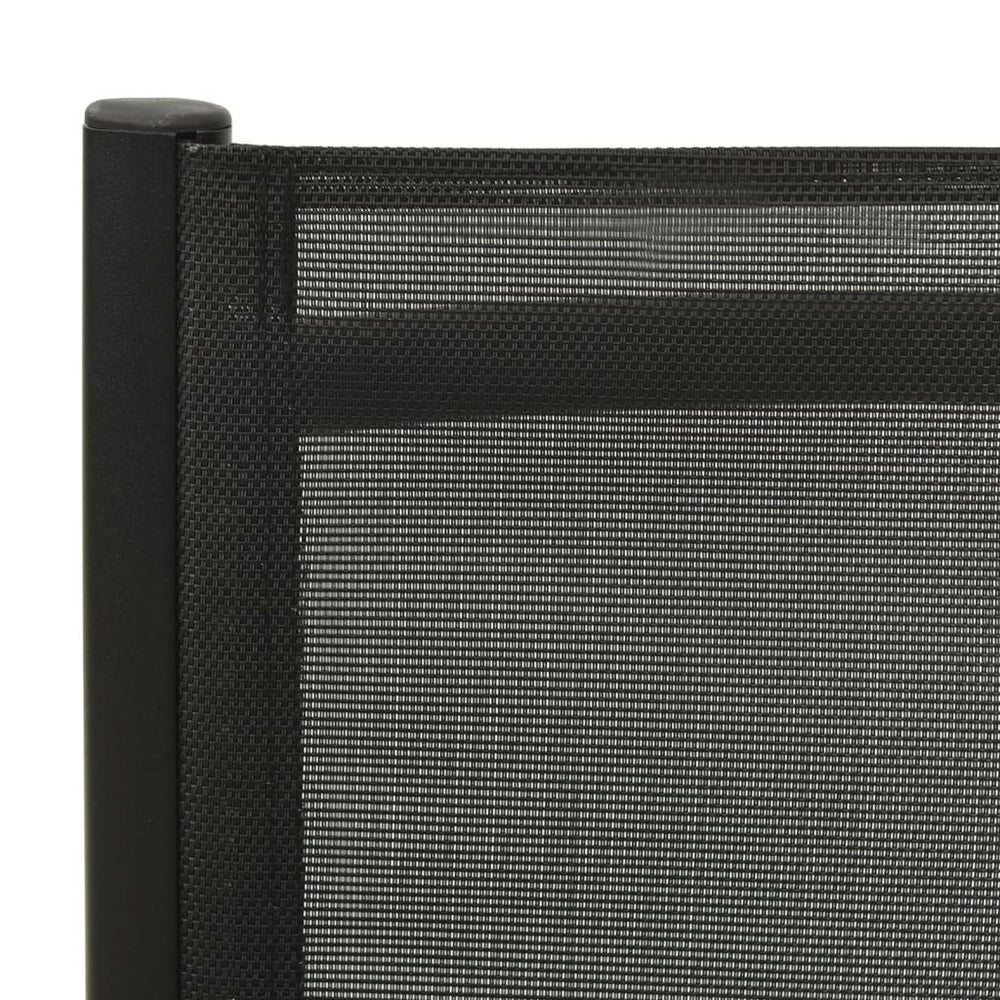 Tuinstoelen 2 st inklapbaar textileen aluminium zwart MeubelReus