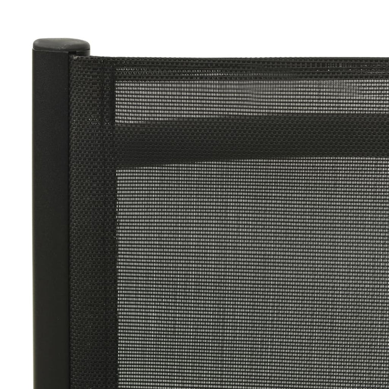 Tuinstoelen 2 st inklapbaar textileen aluminium zwart MeubelReus