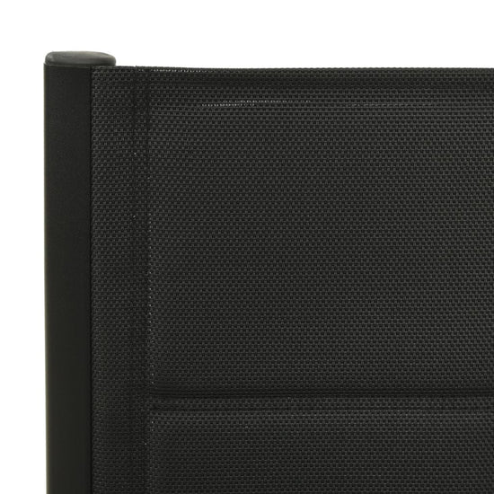 Tuinstoelen 2 st inklapbaar textileen aluminium zwart MeubelReus