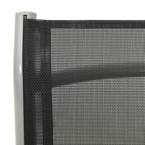 Tuinstoelen 2 st verstelbaar textileen aluminium zilverkleurig MeubelReus