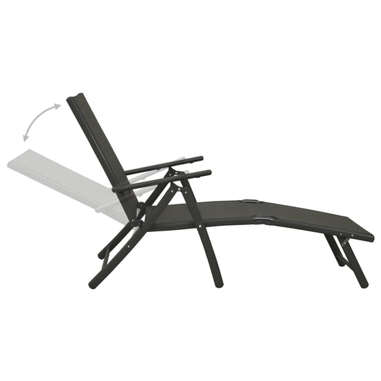 3-delige Loungeset textileen en aluminium zwart MeubelReus