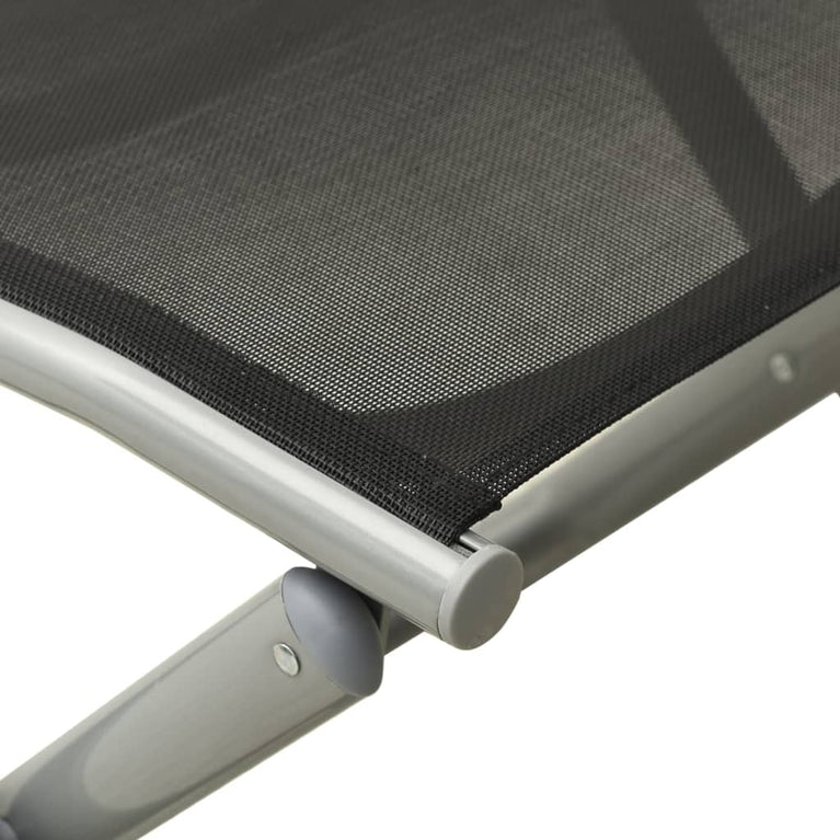 3-delige Loungeset textileen en aluminium zilverkleurig MeubelReus