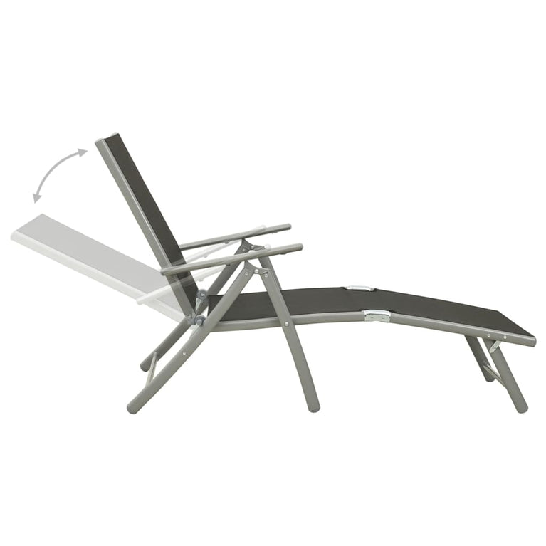 3-delige Loungeset textileen en aluminium zilverkleurig MeubelReus