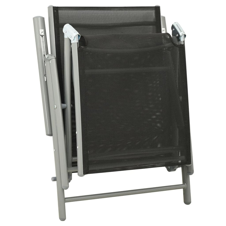 3-delige Loungeset textileen en aluminium zilverkleurig MeubelReus