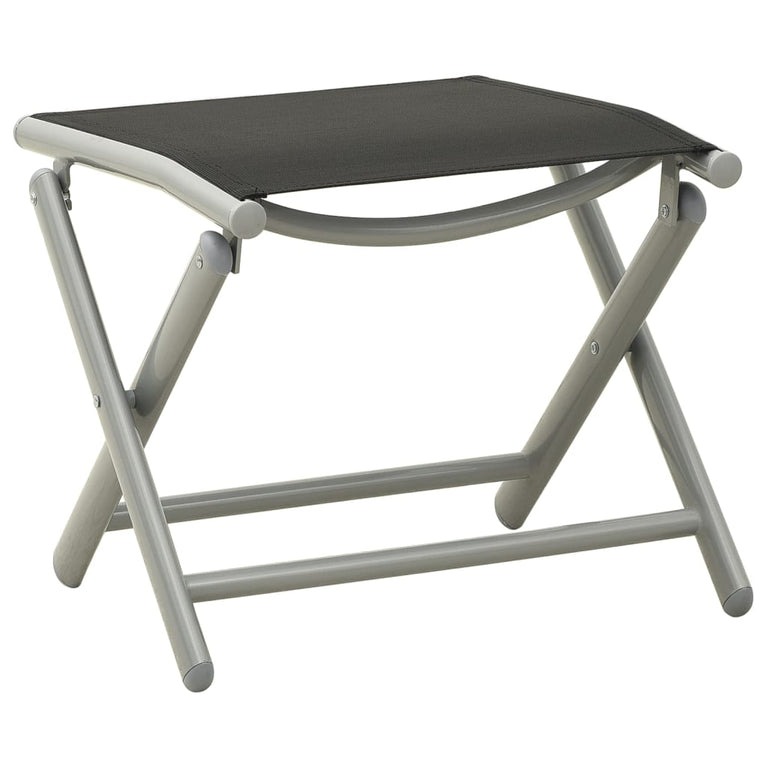 3-delige Loungeset textileen en aluminium zilverkleurig MeubelReus