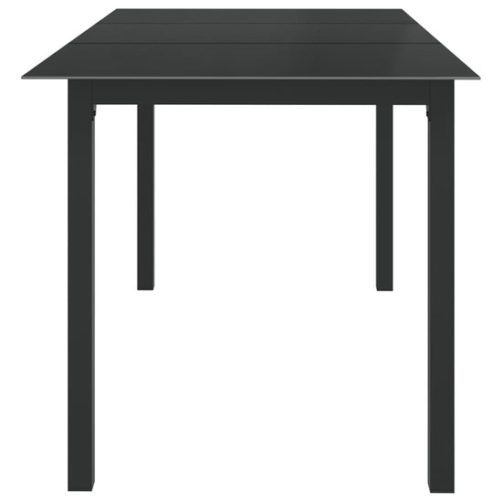 Tuintafel 150x90x74 cm aluminium en glas zwart MeubelReus