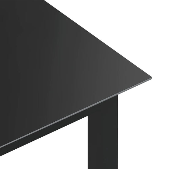 Tuintafel 150x90x74 cm aluminium en glas zwart MeubelReus