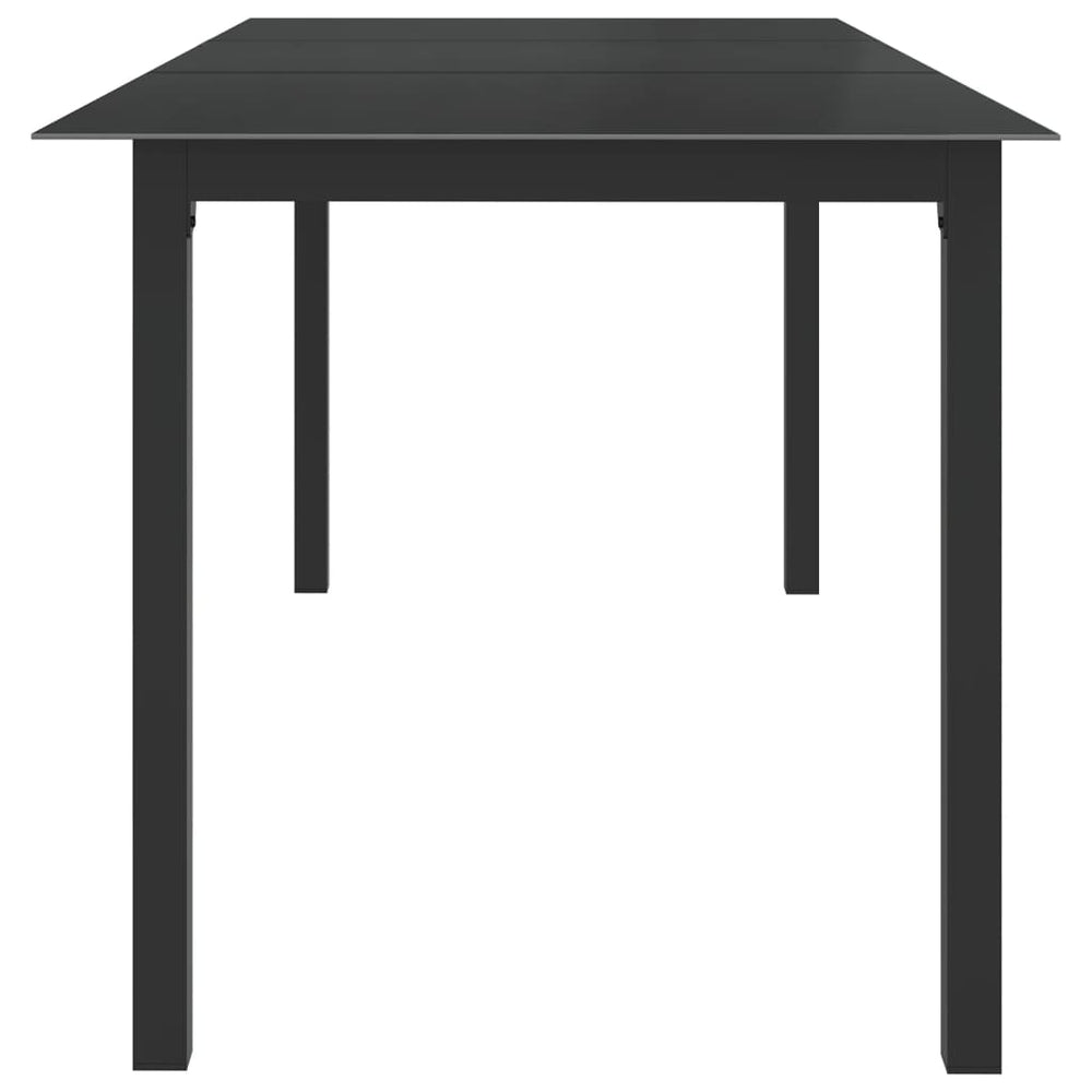 Tuintafel 190x90x74 cm aluminium en glas zwart MeubelReus