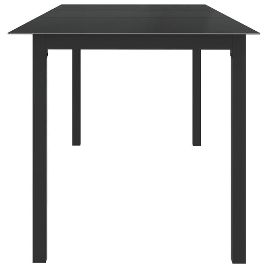 Tuintafel 190x90x74 cm aluminium en glas zwart MeubelReus