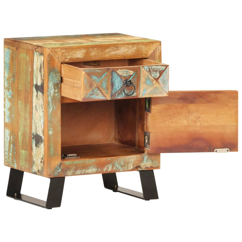 Nachtkastje 40x30x50 cm massief gerecycled hout MeubelReus