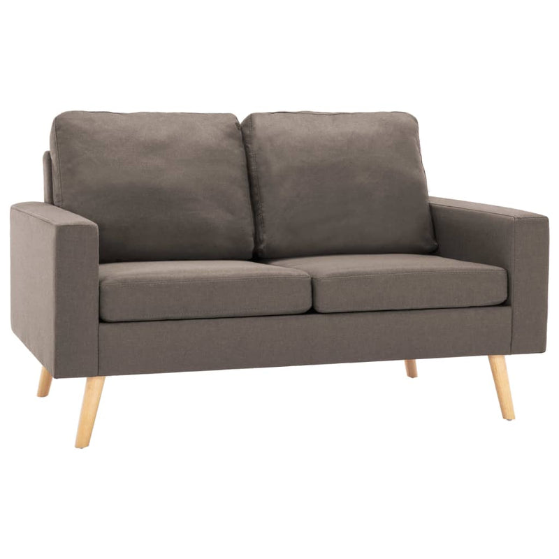 2-delig Bankstel stof taupe