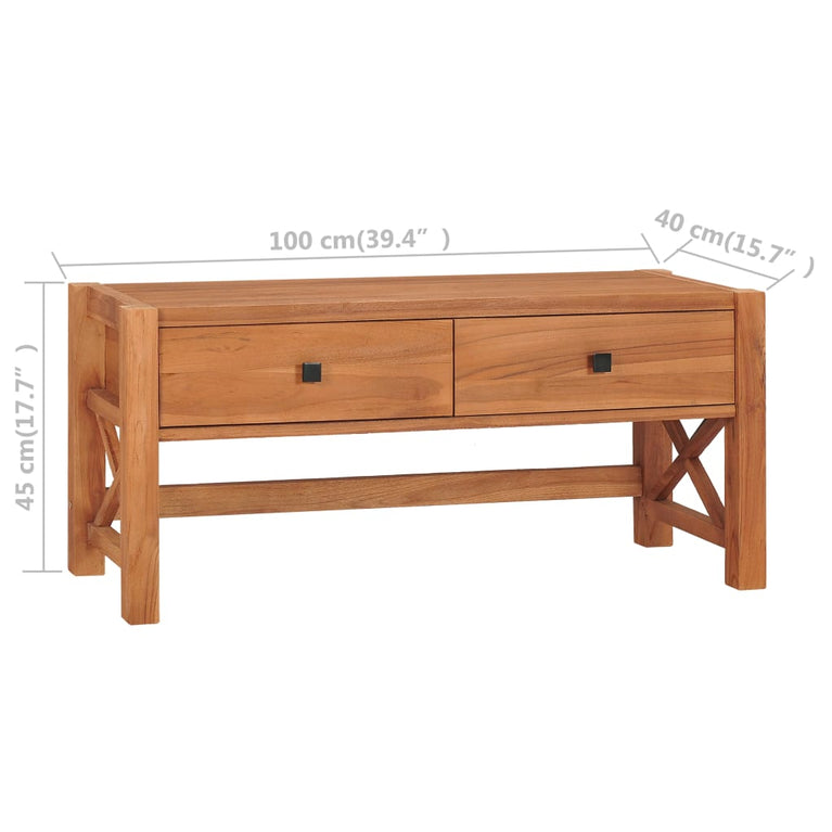 Tv-meubel 100x40x45 cm teakhout MeubelReus