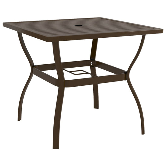 Tuintafel 81,5x81,5x72 cm staal bruin MeubelReus