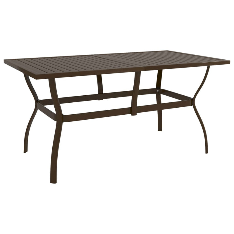 Tuintafel 140x80x72 cm staal bruin MeubelReus