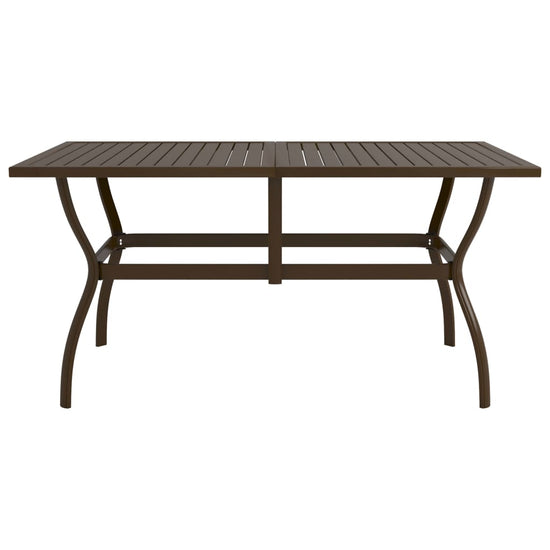 Tuintafel 140x80x72 cm staal bruin MeubelReus