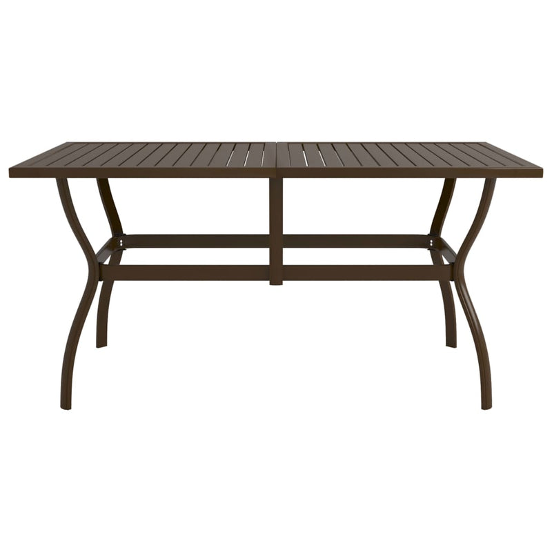 Tuintafel 140x80x72 cm staal bruin MeubelReus