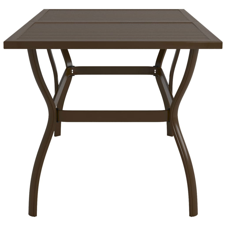 Tuintafel 140x80x72 cm staal bruin MeubelReus