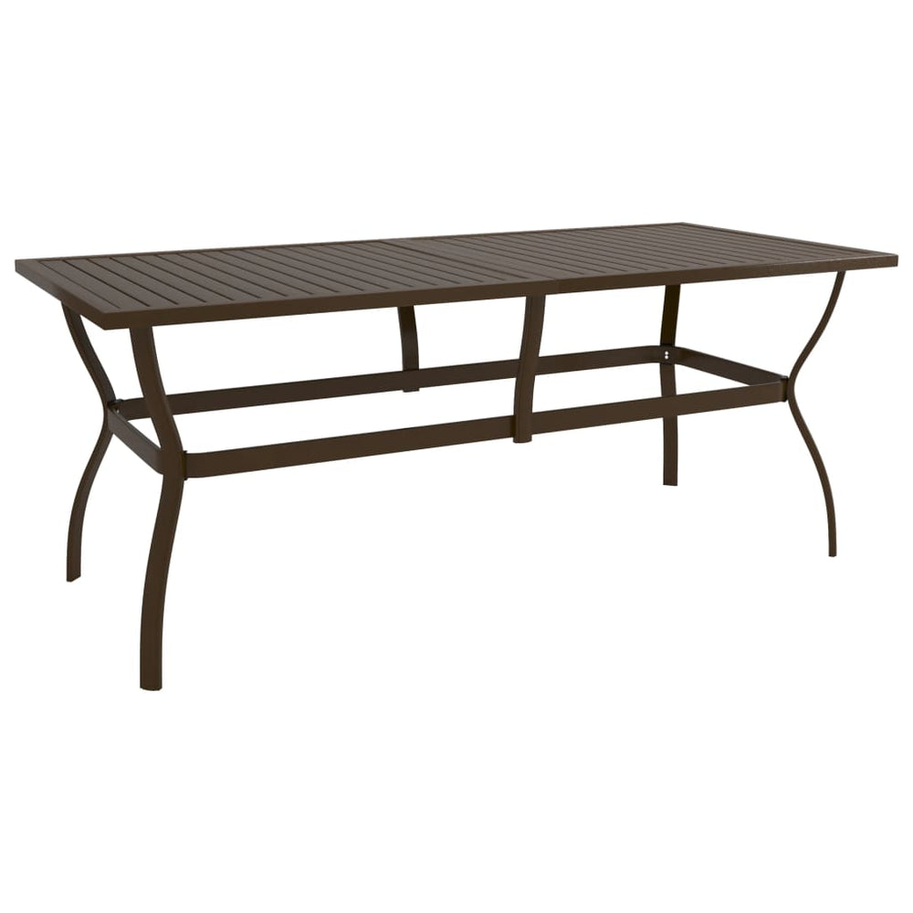 Tuintafel 190x80x72 cm staal bruin MeubelReus