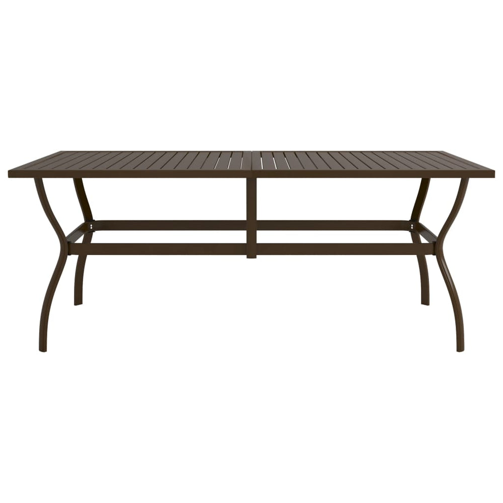 Tuintafel 190x80x72 cm staal bruin MeubelReus